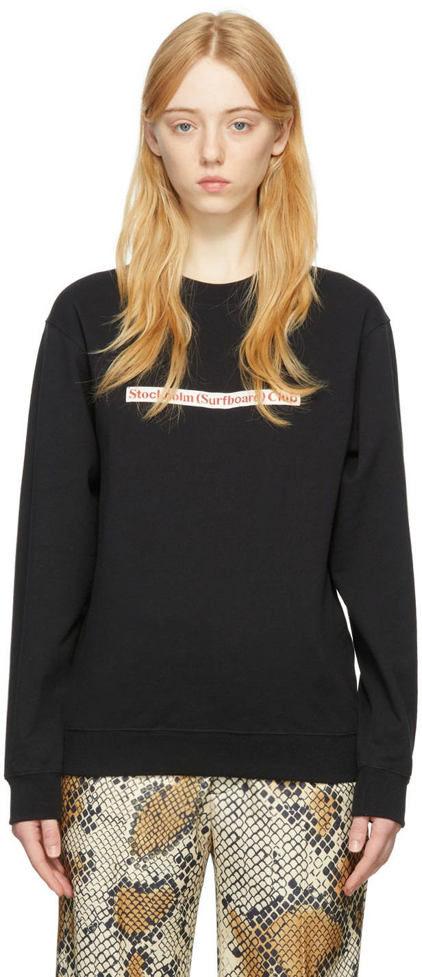 Pulover Stockholm (Surfboard) Club Cotton Sweatshirt Črna | MER