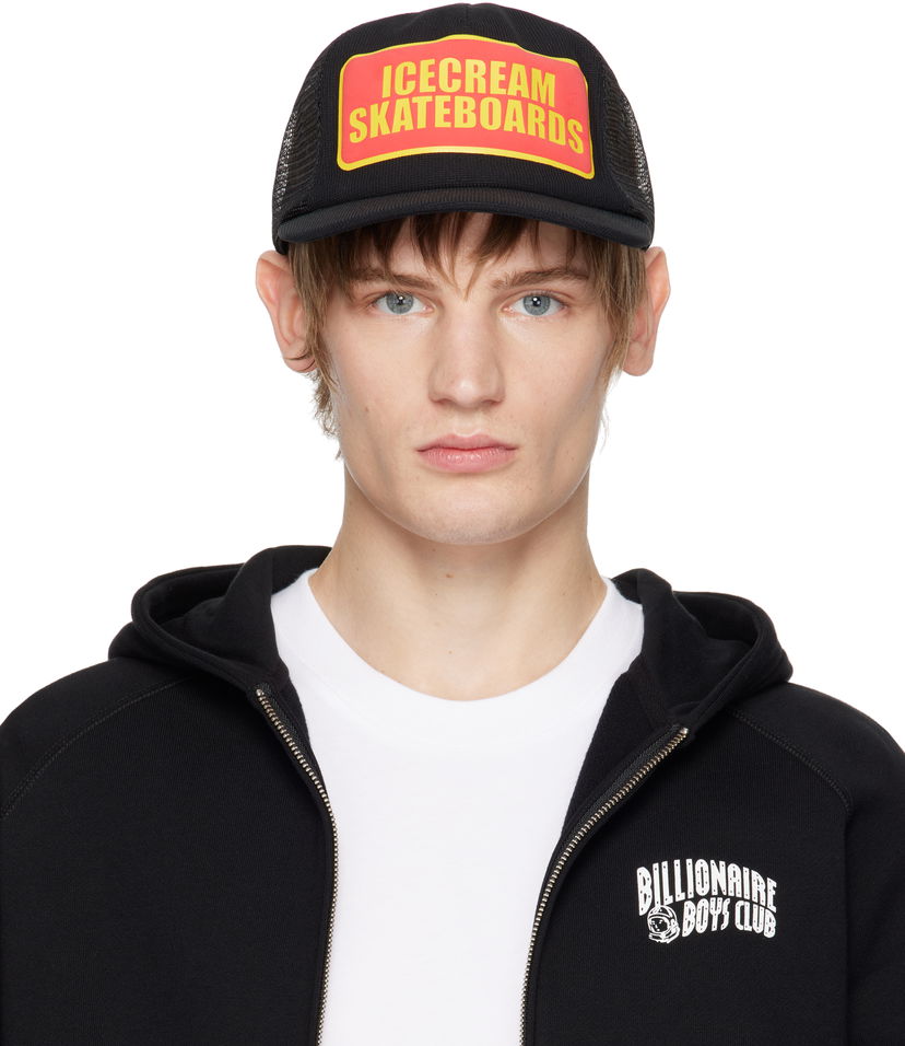 Kapa BBC IceCream ICECREAM 'ICECREAM SKATEBOARDS' Trucker Cap Črna | IC24472