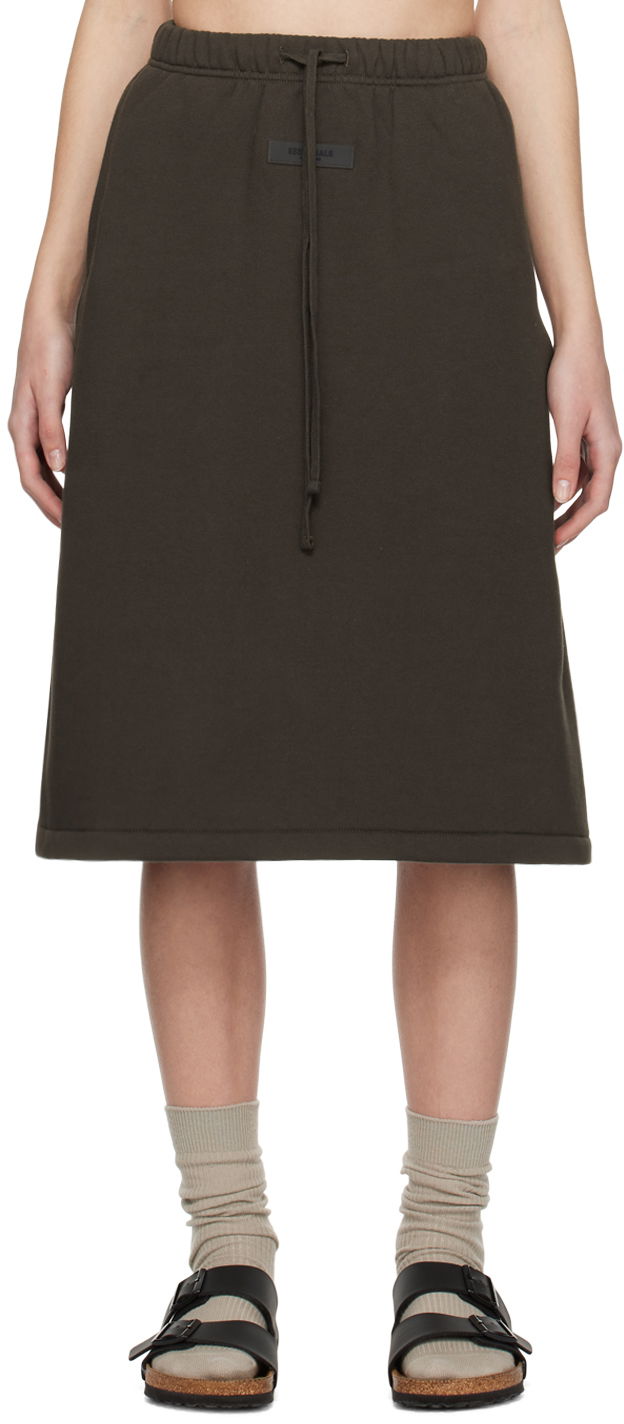 Krila Fear of God Fear of God ESSENTIALS Drawstring Midi Skirt Rjava | 160BT225030FW