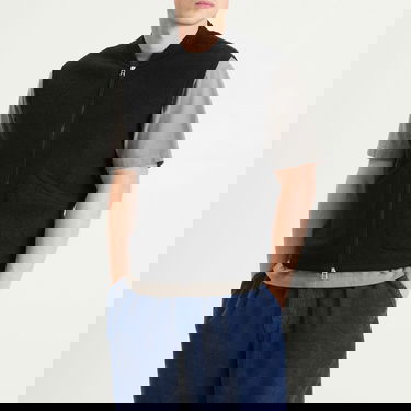 Telovnik Universal Works Universal Works Wool Fleece Zip Vest Črna | 00015-BLK, 2