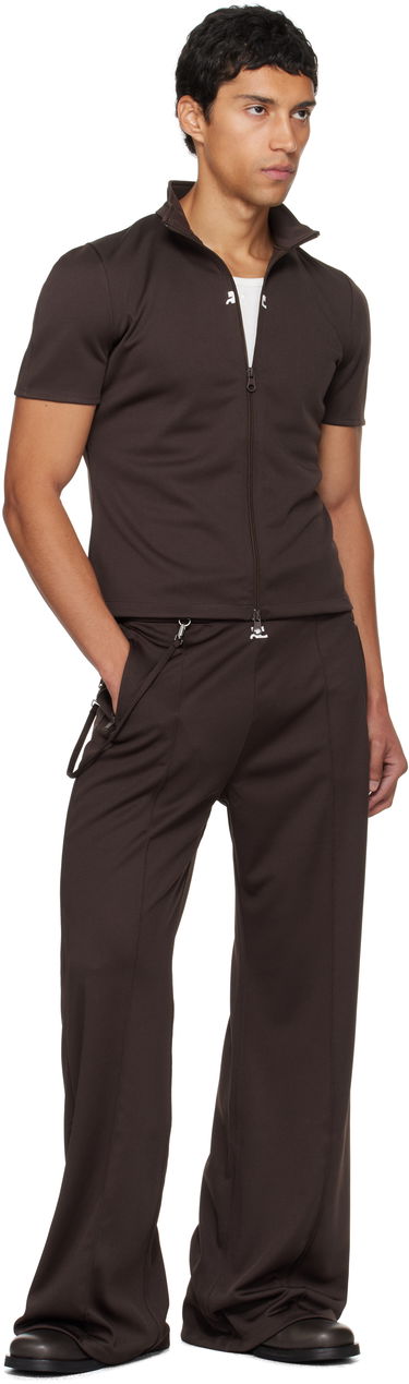 Hlače Courrèges Courrèges Flare Interlock Tracksuit Pants Rjava | 325JPA426JS0250, 3
