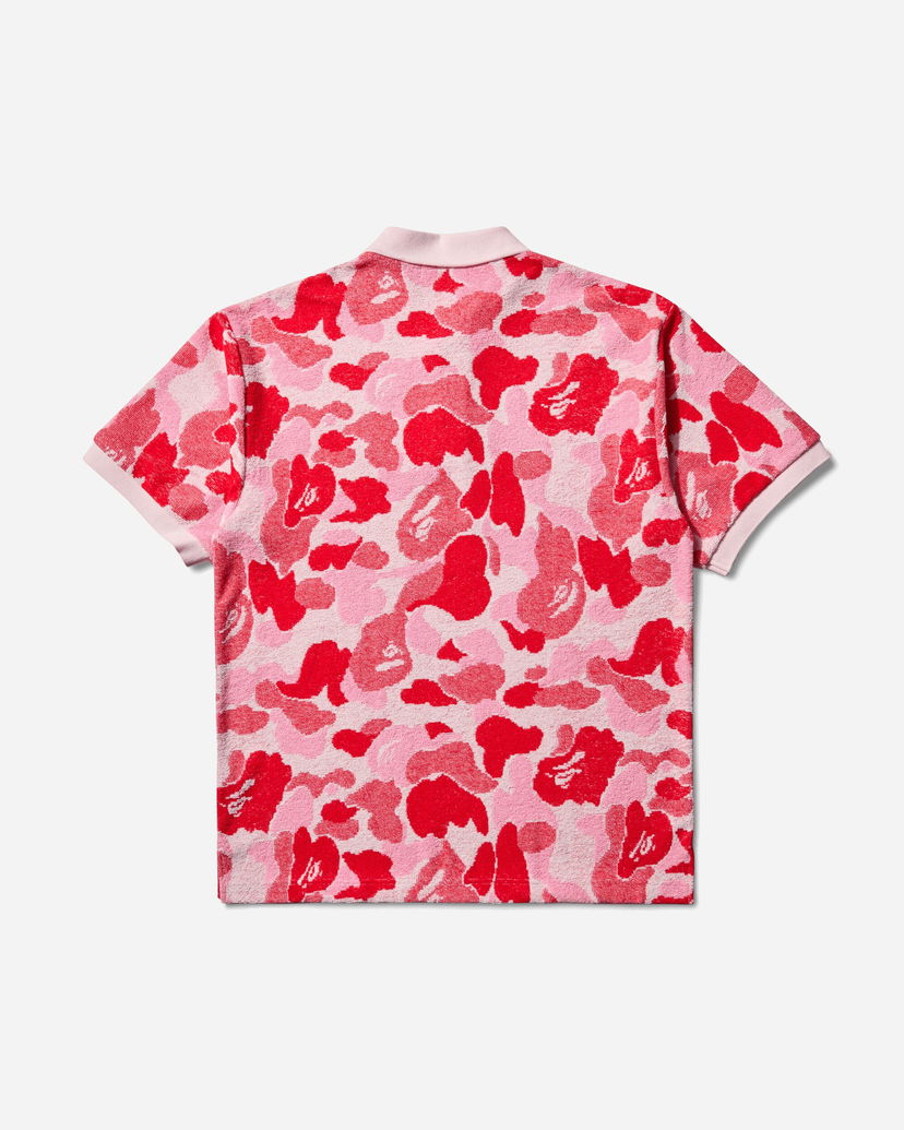 Polo majica BAPE ABC Camo Polo Jacquard Shirt Roza | 1L30112002 PINK