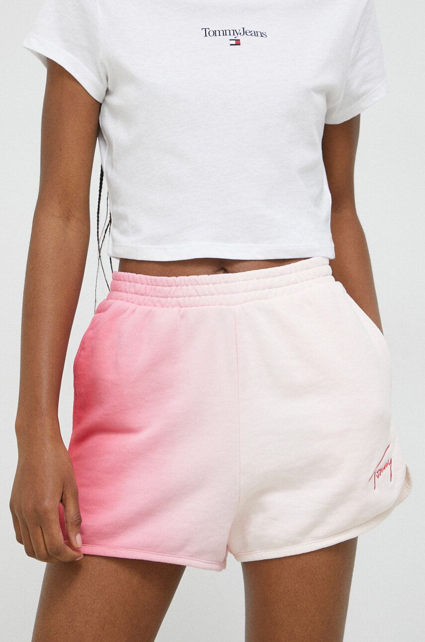 Kratke hlače Tommy Hilfiger Signature Dip Dye Shorts Roza | DW0DW15382.PPYX, 0