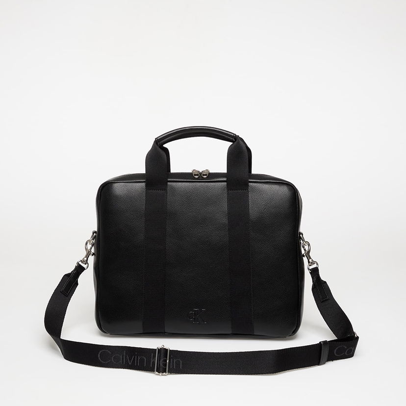 Torba za čez ramo CALVIN KLEIN Calvin Klein Webbing Strap Laptop Bag Črna | LV04D3272G UB1
