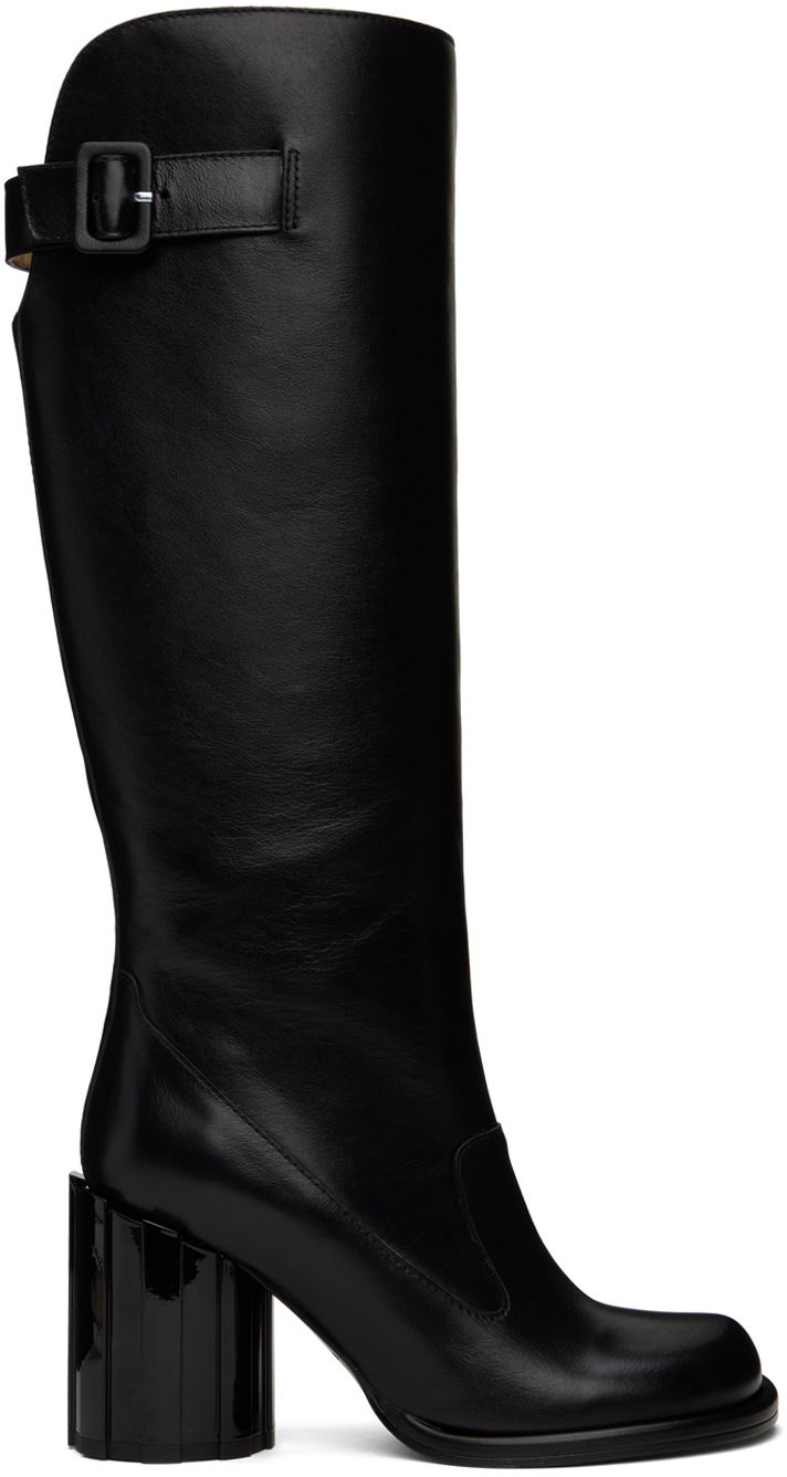 Oblačila AMI AMI Paris Anatomical Toe Buckled Boots Črna | FSV607.AL0063