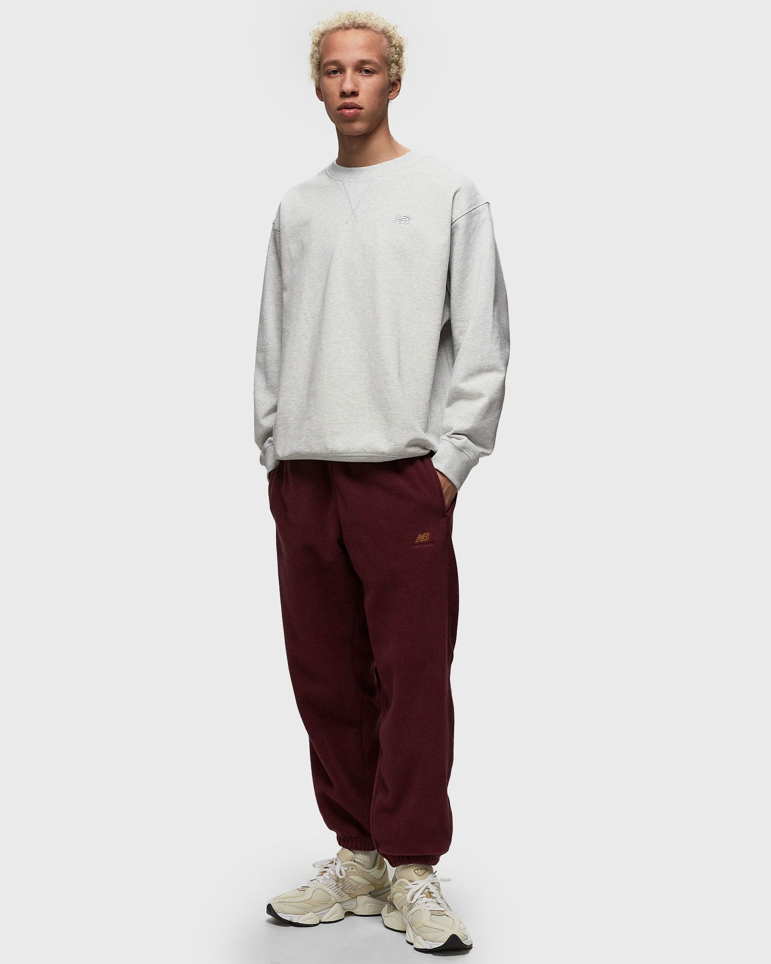 Pulover New Balance crewneck Siva | MT41506AHH, 1