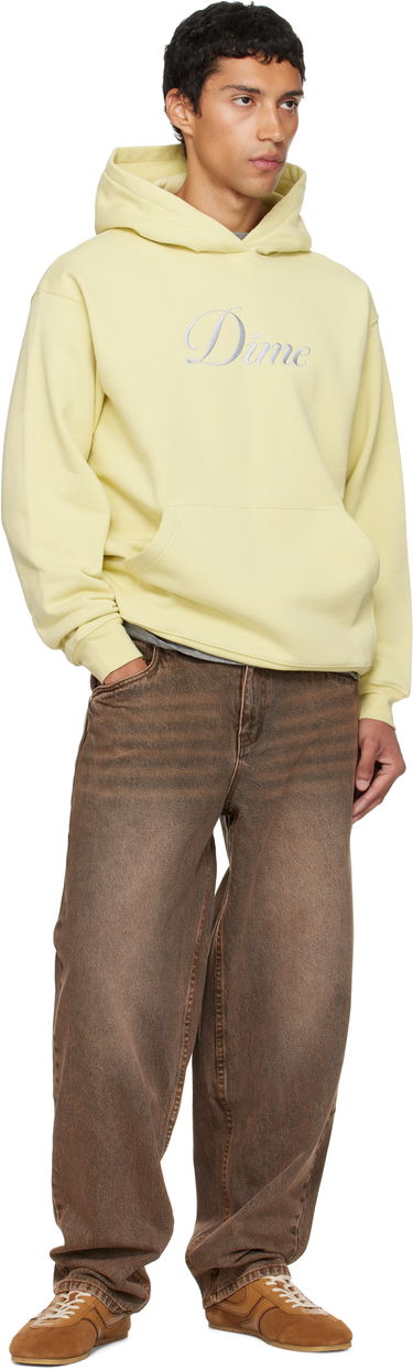 Pulover Dime Dime Cursive Hoodie Rumena | DIMEFA2556CRE, 3