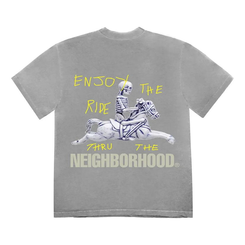 Majica Cactus Jack by Travis Scott Travis Scott Cactus Jack x Neighborhood Enjoy the Ride T-Shirt Siva | TC-384