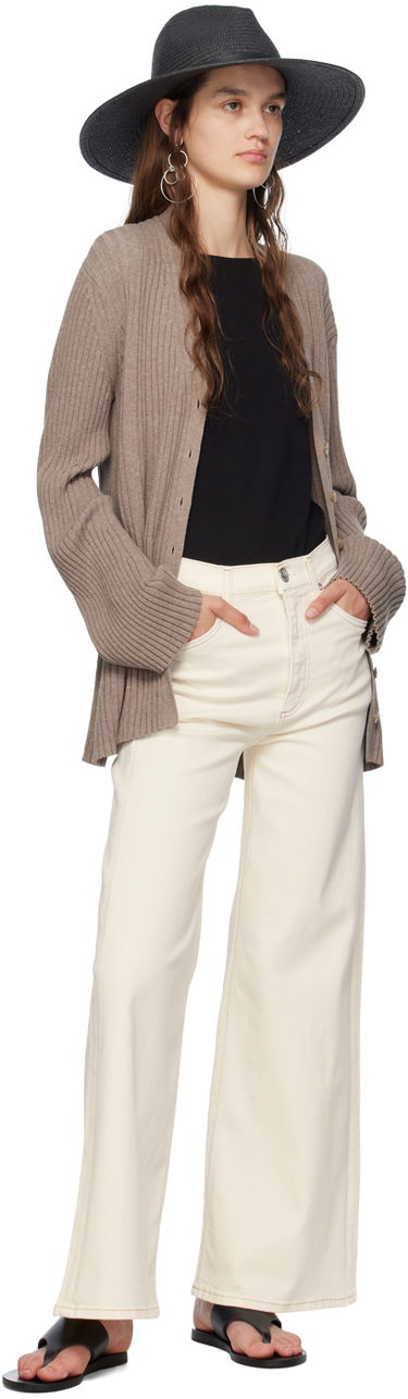 Kavbojke rag & bone Sofie Ankle Wide-Leg Jeans Bela | WDD24P2993BREC, 3
