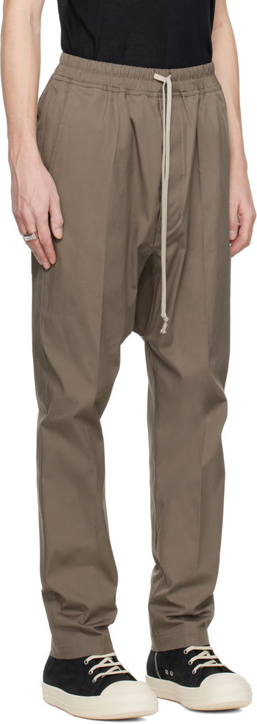 Hlače Rick Owens Rick Owens Hollywood Heavy Drawstring Trousers Črna | RU01E5380 TE, 4