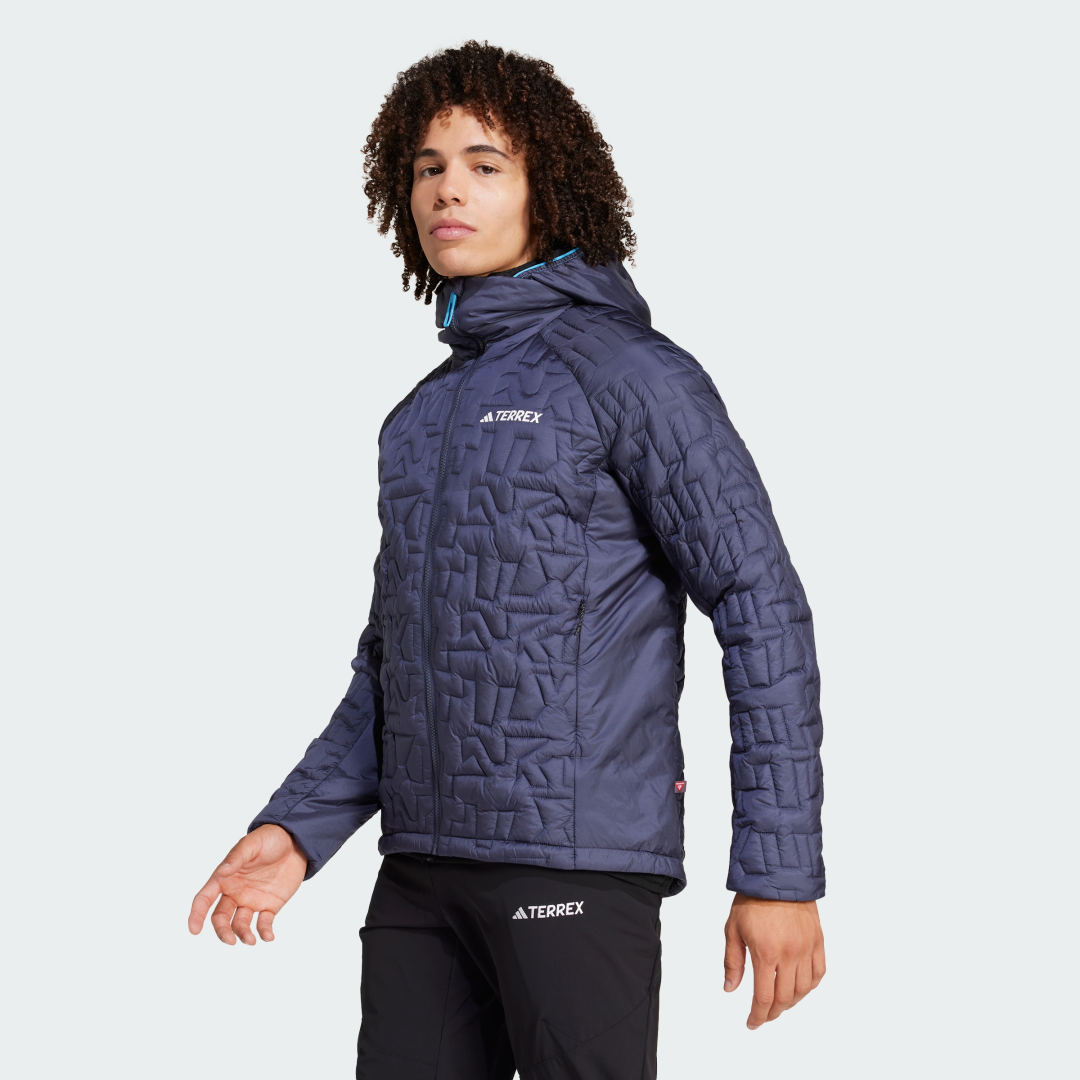 Puhovka adidas Performance Xperior PrimaLoft Loose Fill Insulated Hooded Jacket Modra | JI8572, 0