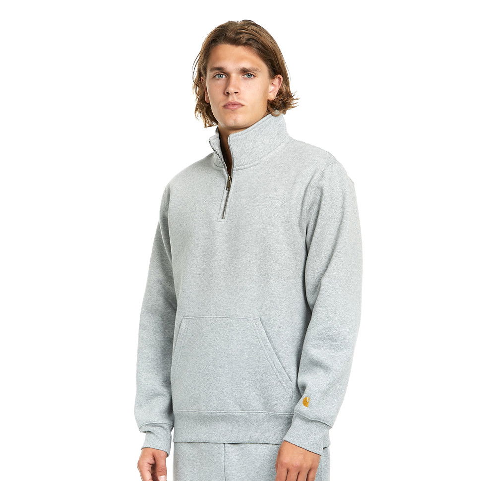 Pulover Carhartt WIP Chase Neck Zip Sweat Siva | I027038.00M.XX, 0