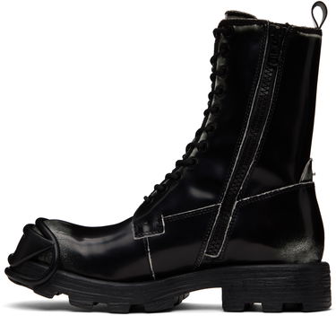 Superge in čevlji Diesel D-Hammer Bt D Lace-Up High-Top Boots with Shiny Finish and Rubber Toe Črna | Y03228-P8435-H1532, 2