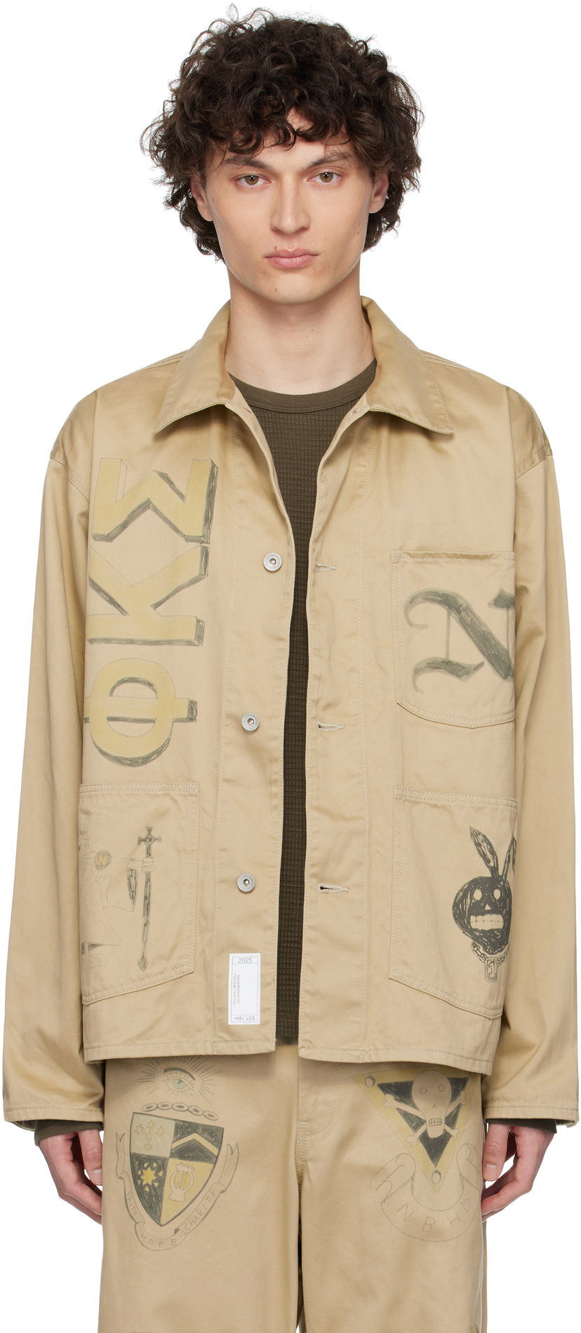Jakna Neighborhood Neighborhood Memorial Coverall Jacket Bež | 251AQNH-JKM01