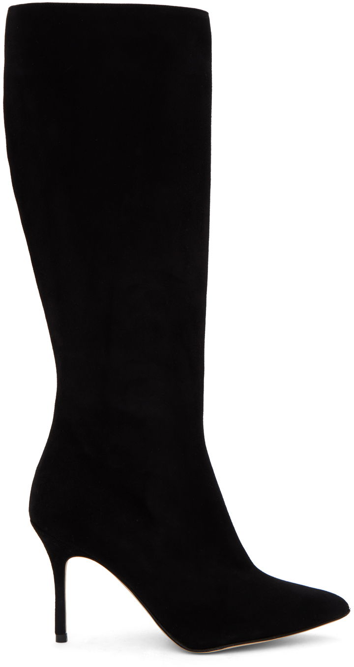 Oblačila Manolo Blahnik Manolo Blahnik Oculara Suede Tall Boots Črna | 322-2404-0003, 0