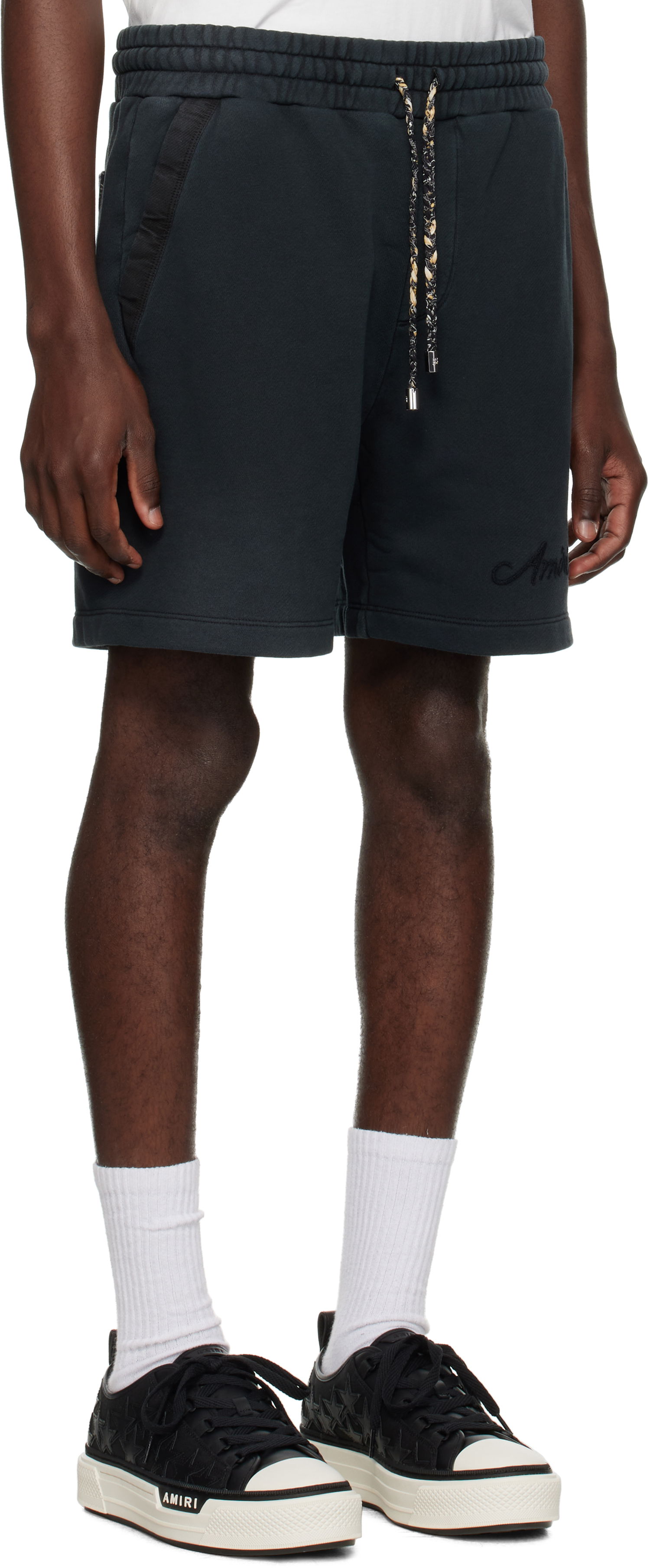 Kratke hlače AMIRI AMIRI Bleach Bandana Shorts Črna | AMJYSH1044, 1
