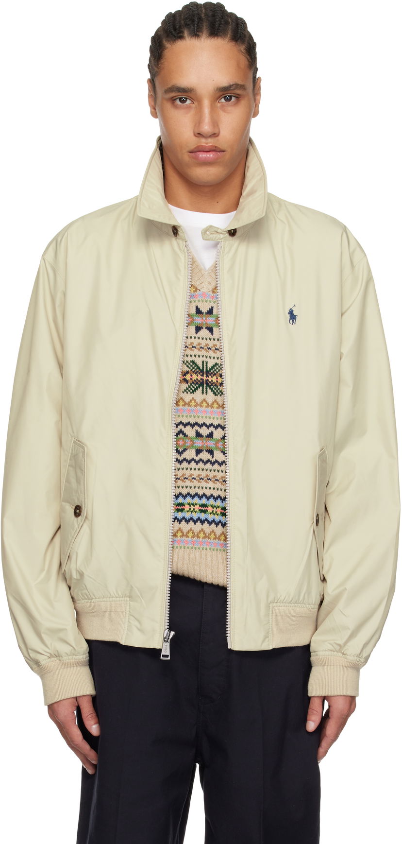 Bomber jakna Polo by Ralph Lauren Ralph Lauren Packable Taffeta Bomber Jacket Bež | 710938512003