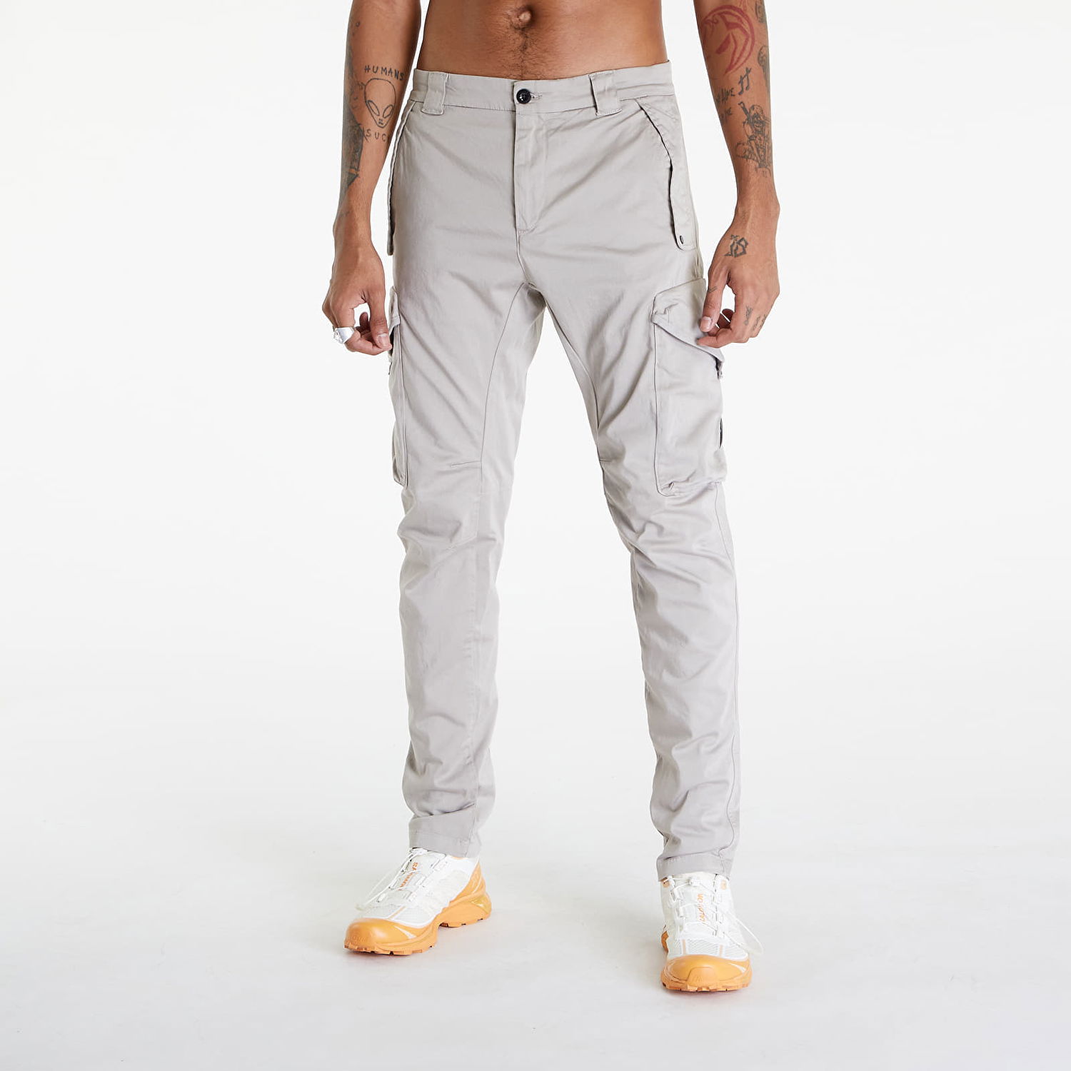 Cargo hlače C.P. Company Stretch Sateen Ergonomic Lens Cargo Pants Goat Siva | 16CMPA058A005694G-319, 0