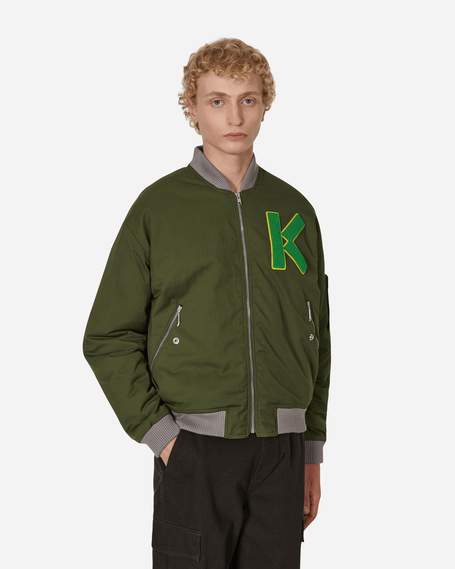 Bomber jakna KENZO Varsity Bomber Jacket Zelena | FC65BL1279OC 51, 0