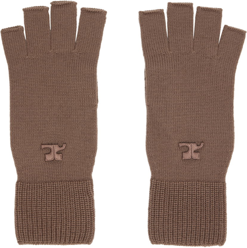 Rokavice Courrèges Courrèges Wool Fingerless Gloves Rjava | 325MGT031FI0036