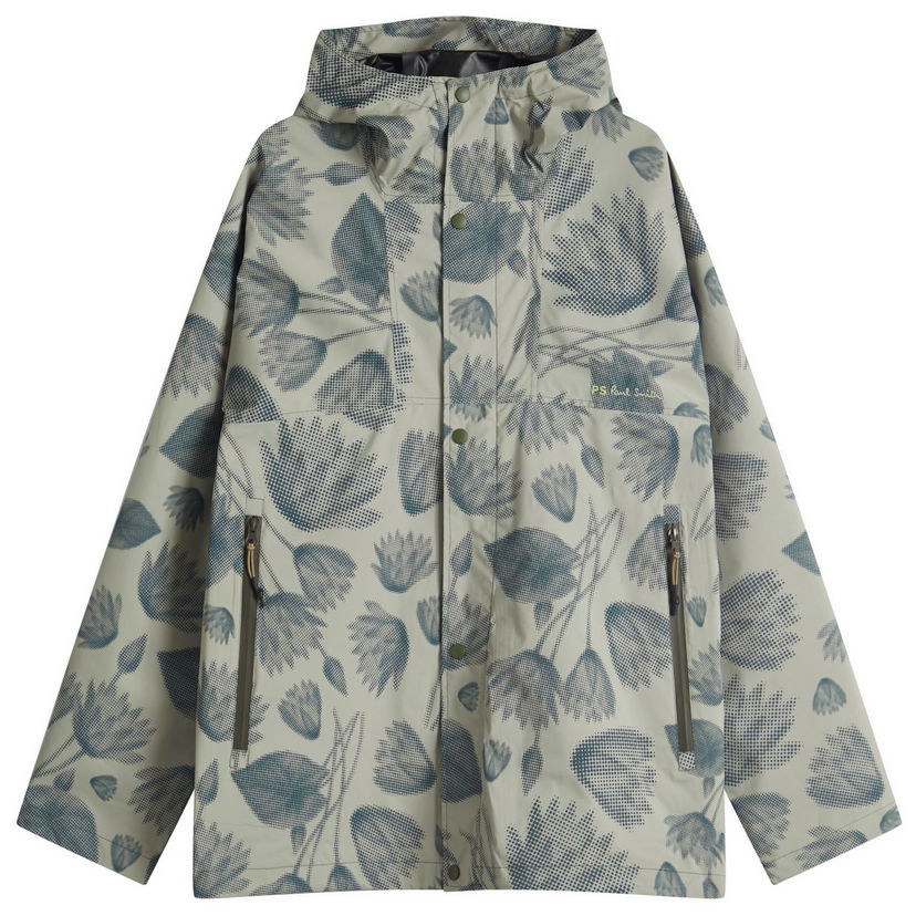 Dežni plašč Paul Smith Paul Smith Pixilated Flower Print Hooded Jacket Zelena | M2R-153Z-P22255-61