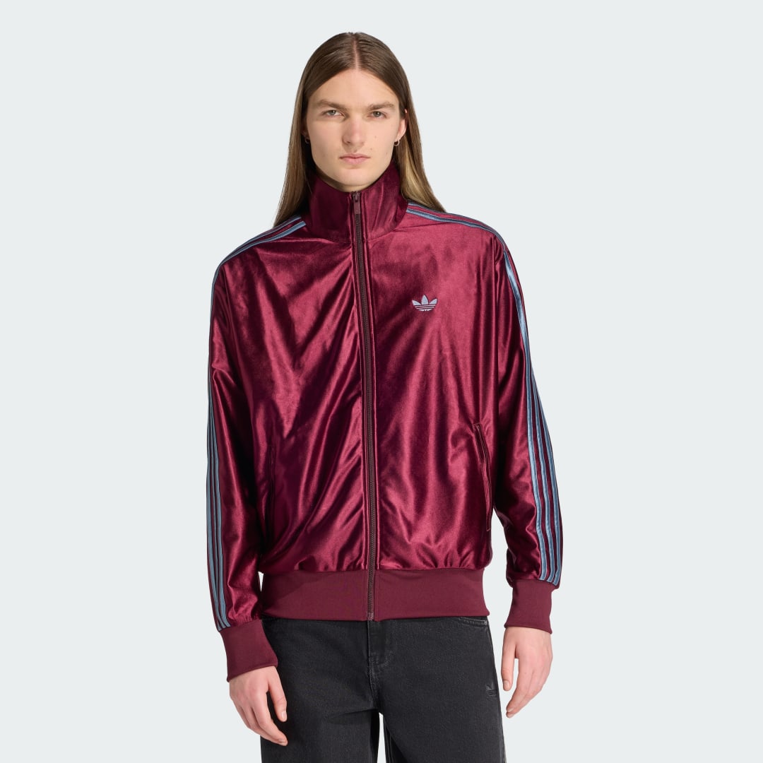 Jakna adidas Performance Firebird Metallic Track Jacket Bordo | KD9371, 0