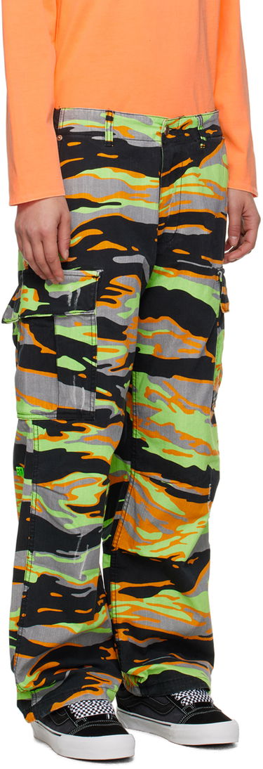 Cargo hlače ERL ERL Printed Denim Cargo Pants Zelena | ERL06P003, 1