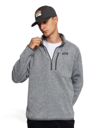 Pulover Patagonia Better Sweater 1/4 Zip Siva | 25523 STH