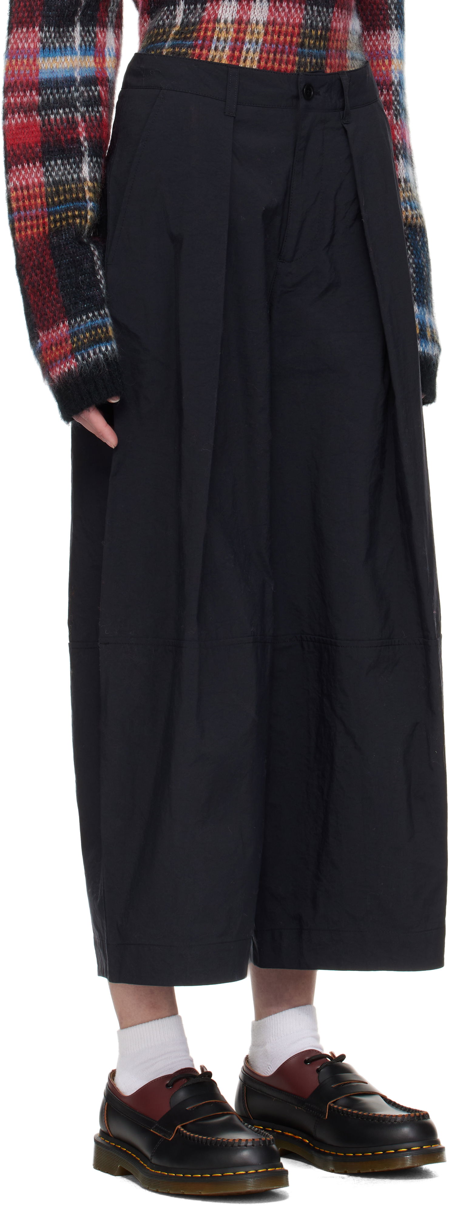 Hlače YMC YMC Deadbeat Pleated Trousers Mornarica | Q4XMD, 1