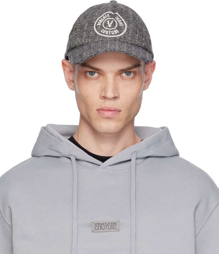 Kapa Versace Pinstripe Baseball Cap Siva | E77GAZK48_EZG297