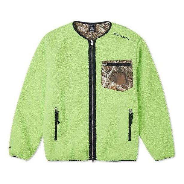 Pleteni pulover Converse Reversible Sherpa Jacket Zelena | 10020206-A01