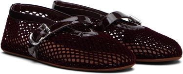 Superge in čevlji Alaïa ALAÏA Fishnet Ballerina Flats Bordo | AA3A029A015, 3