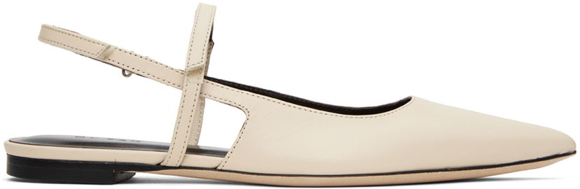 Oblačila BY FAR BY FAR Jess Slingback Ballerina Flats Bež | 23CAJESFCENAP