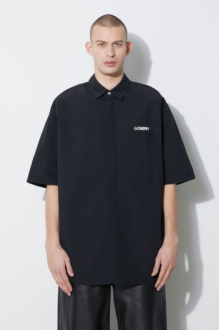 Srajce Marcelo Burlon Nylon Over Shirt Relaxed Črna | CMGG005S24FAB0011001