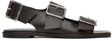Oblačila Aeyde Aeyde Thekla Leather Slingback Sandals Rjava | A11-FS-BRNS08FL65-SS25-953-001, 0