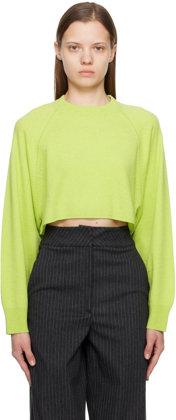 Pleteni pulover Loulou de Saison Loulou de Saison Bocas Cropped Sweater Zelena | BOCAS