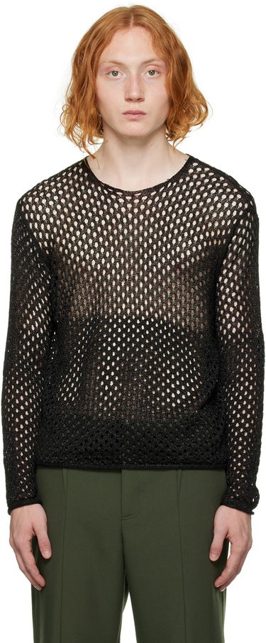 Pleteni pulover Dion Lee Metallic Long Sleeve Sweater Črna | C7107F22, 0