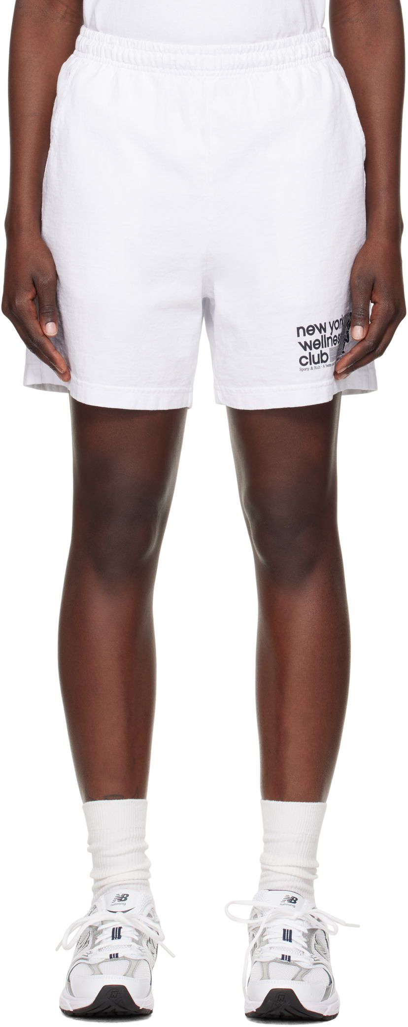 Kratke hlače Sporty & Rich 'Wellness Club' Shorts Bela | SH039506128WH01