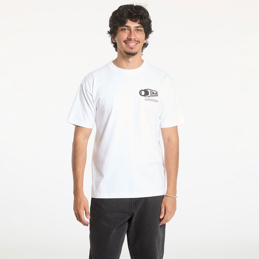 Majica OBEY T-shirt Warning White Bela | 166913948-WHT