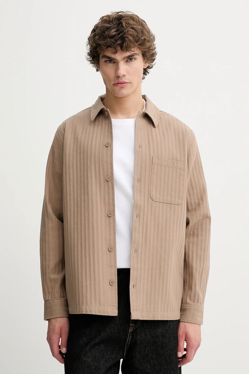 Srajce Samsoe Samsoe Samsoe Samsoe SADAMON Regular Fit Collared Shirt Bež | M25200057