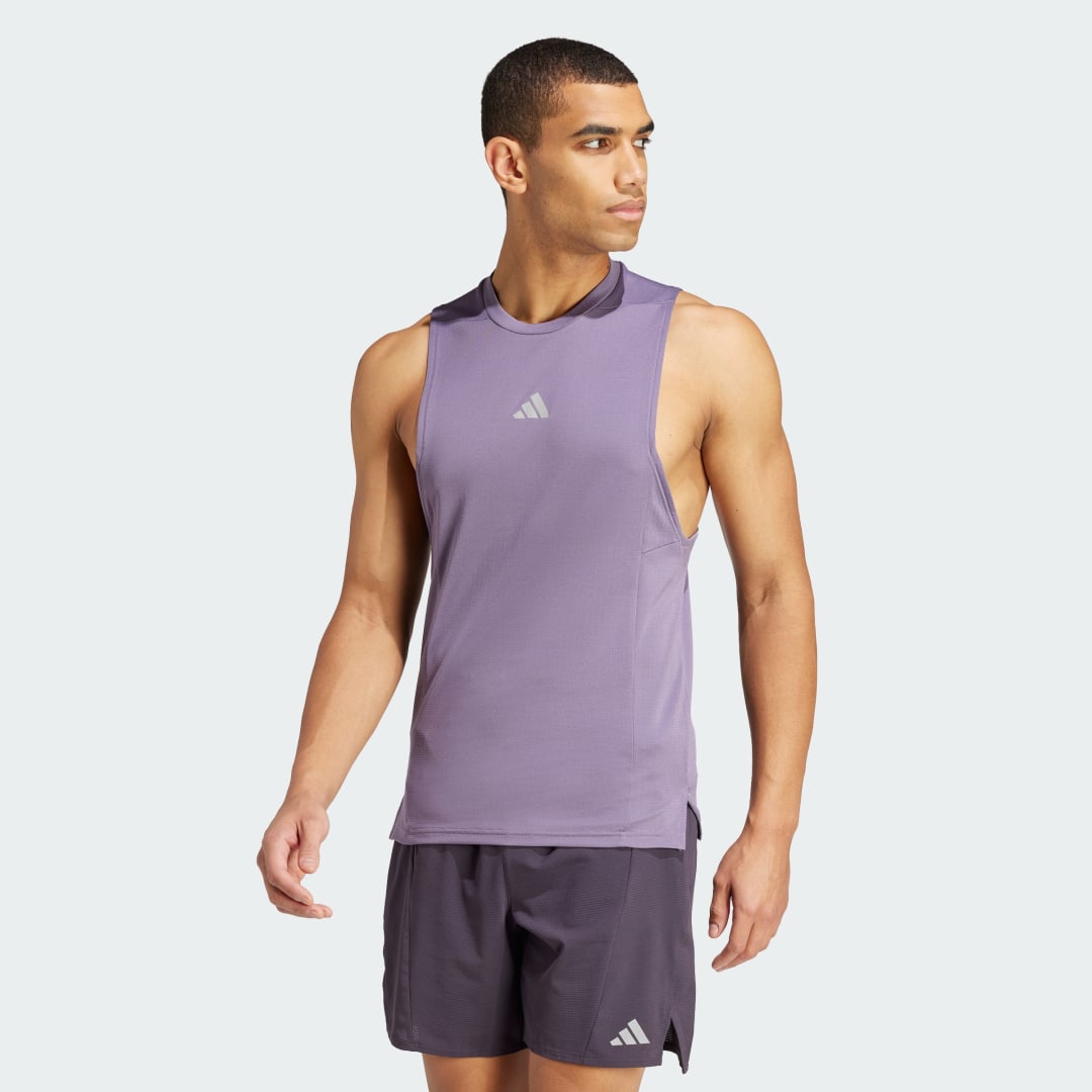 Majica brez rokavov adidas Performance Designed for Training Workout HEAT.RDY Top Lila | IS3711, 1