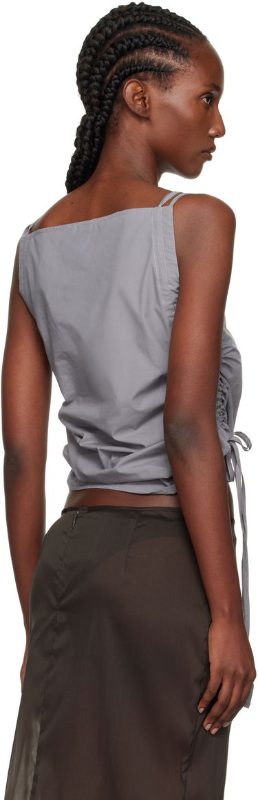 Majica brez rokavov Baserange Baserange Pictorial Ruched Strap Top Siva | TSPIS-PO-AU25, 2