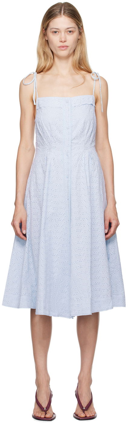 Obleke GUIZIO Guizio Acadia Midi Dress Modra | P24403W098