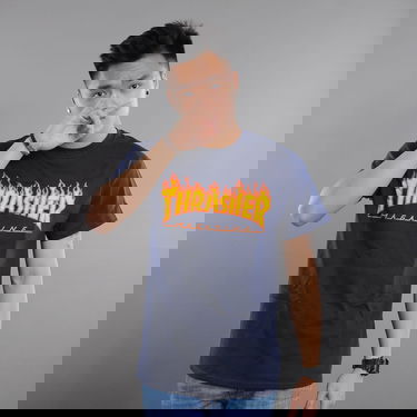 Majica Thrasher Tee Flame Logo Mornarica | 017830, 0