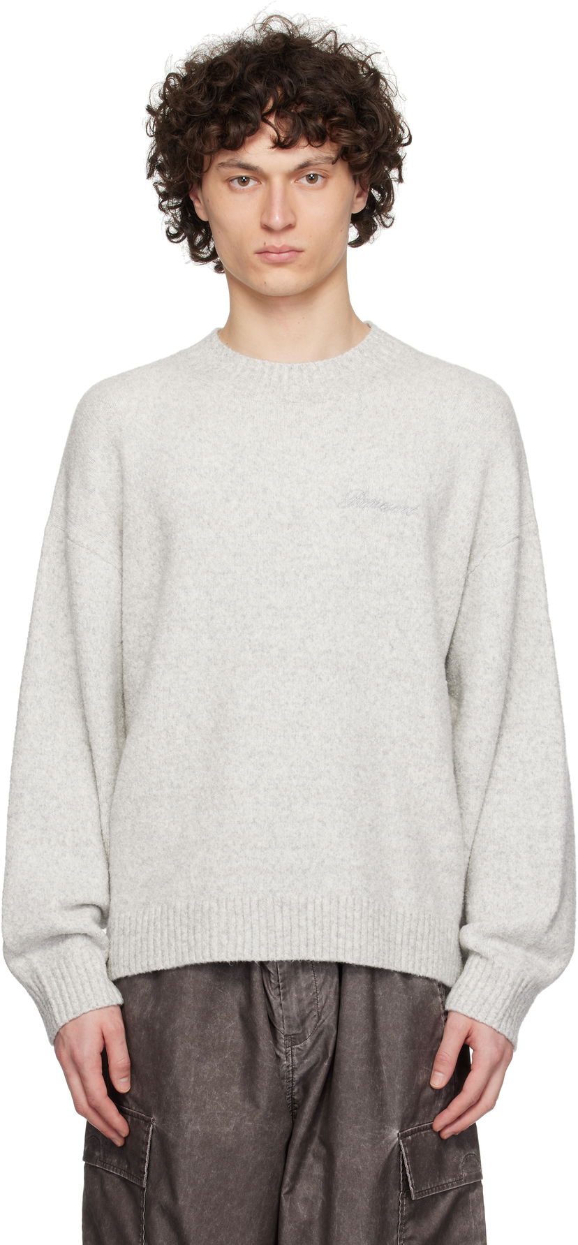 Pleteni pulover Represent Clo Represent Marled Knit Sweater Siva | MLM3839