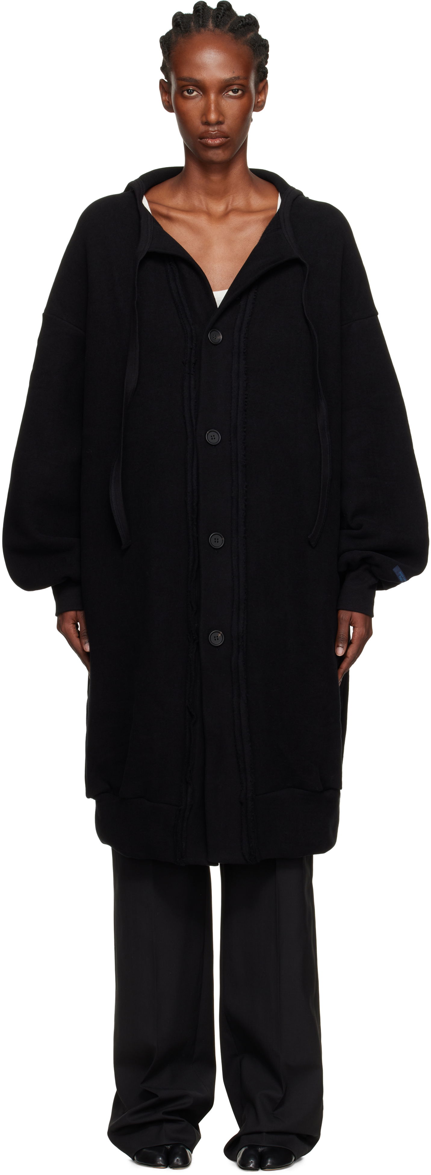 Jakna Yohji Yamamoto YOHJI YAMAMOTO Jersey Twill Button Cardigan Črna | FM-T86-002, 0
