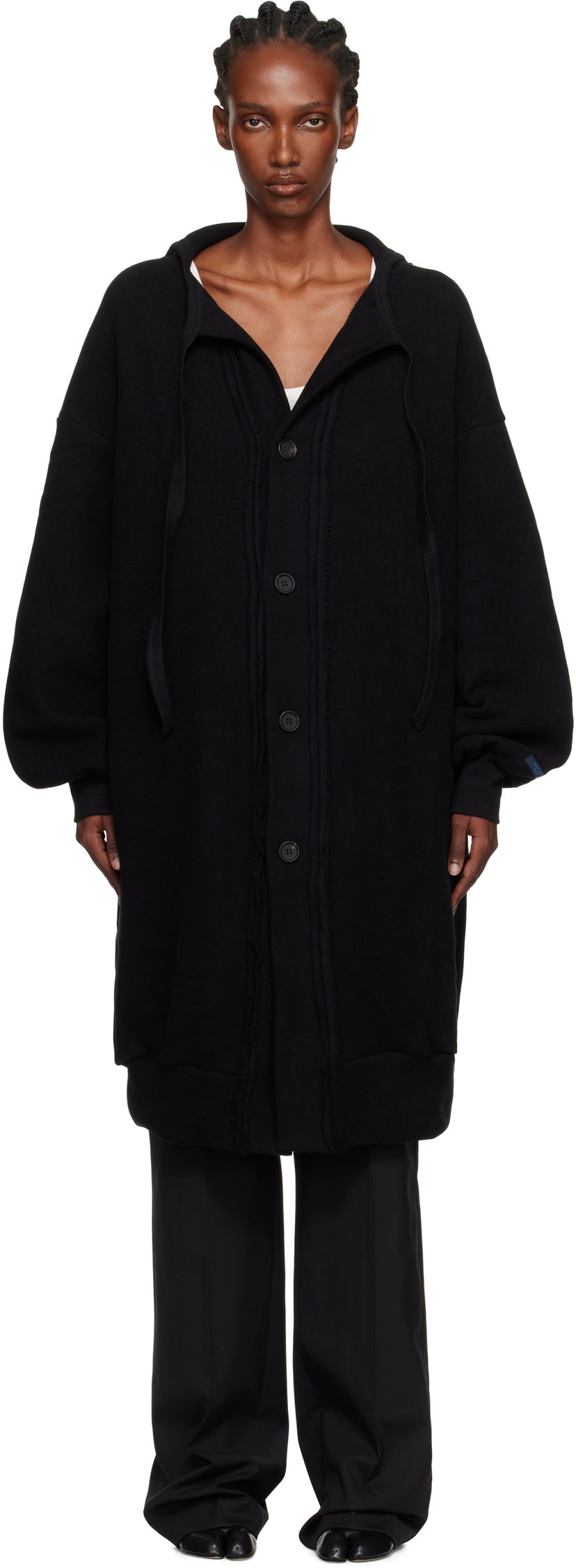 Jakna Yohji Yamamoto YOHJI YAMAMOTO Jersey Twill Button Cardigan Črna | FM-T86-002