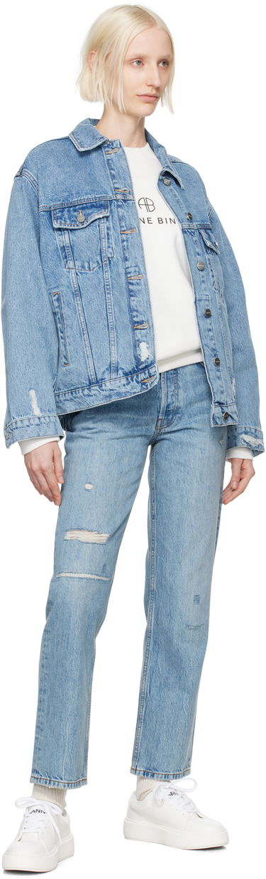 Pleteni pulover Anine Bing ANINE BING Jaci Sweatshirt Bela | A-08-10077-IVY1, 3