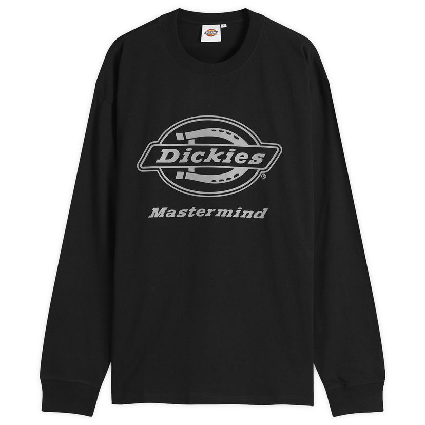 Majica Mastermind WORLD MASTERMIND WORLD x Dickies Logo Long Sleeve T-Shirt, Size Large Črna | MJ25C14-TS216-2