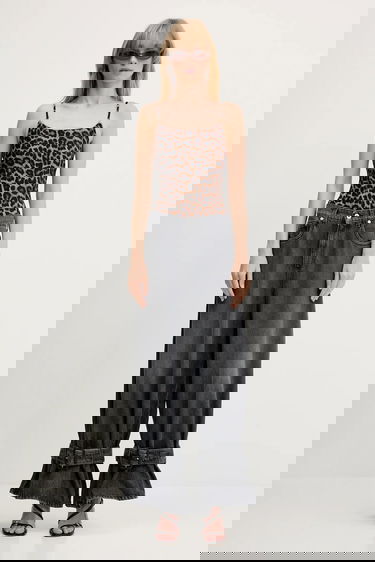 Kavbojke JW Anderson JW Anderson Buckled Cuff High Waist Jeans Črna | DT0109.PG1745.929, 5